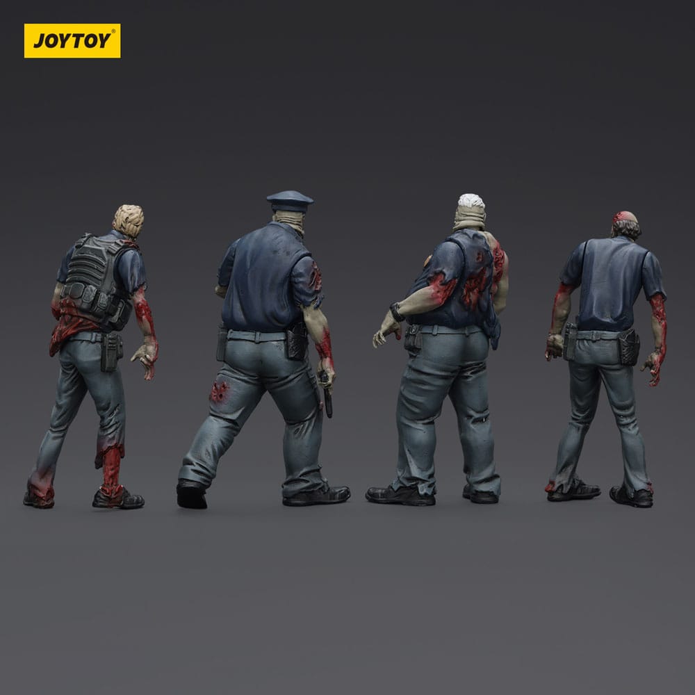Zombie Pack de 4 Figuras Dark Source Police (Male) 8 cm