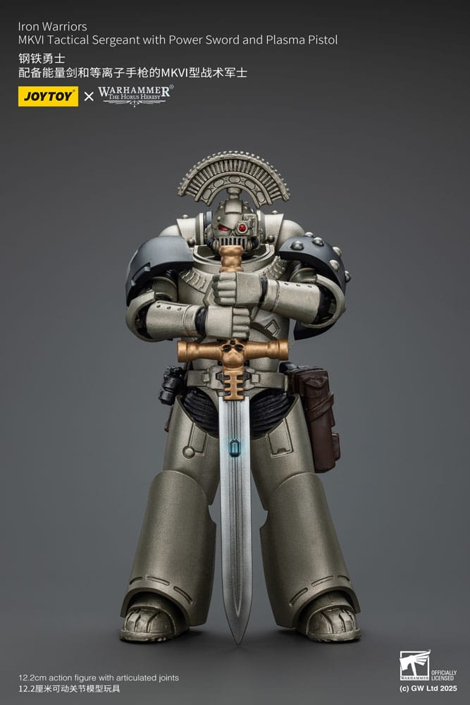 Warhammer The Horus Heresy Figura 1/18 lron Warriors MKVI Tactical Sergeant with Power Sword and Plasma Pistol 12 cm
