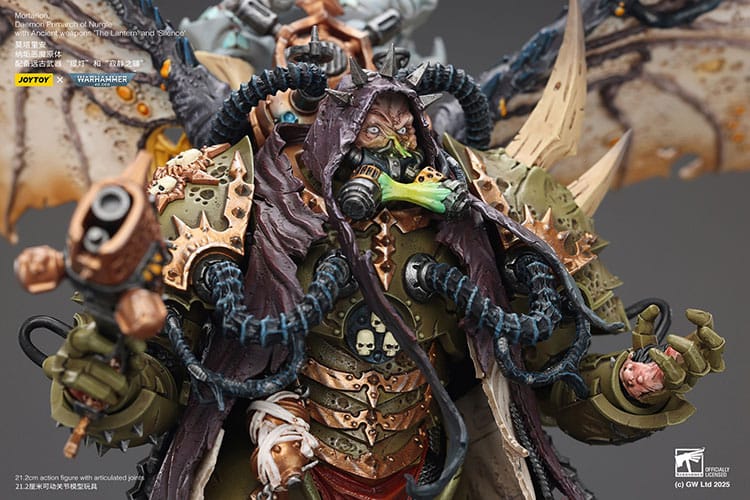 Warhammer 40k Figura 1/18 Mortarion Daemon Primarch of Nurgle with Ancient weapons The Lantern and Silence 21 cm - Z POP Toys