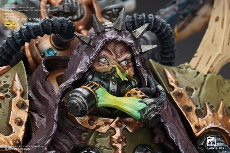 Warhammer 40k Figura 1/18 Mortarion Daemon Primarch of Nurgle with Ancient weapons The Lantern and Silence 21 cm - Z POP Toys