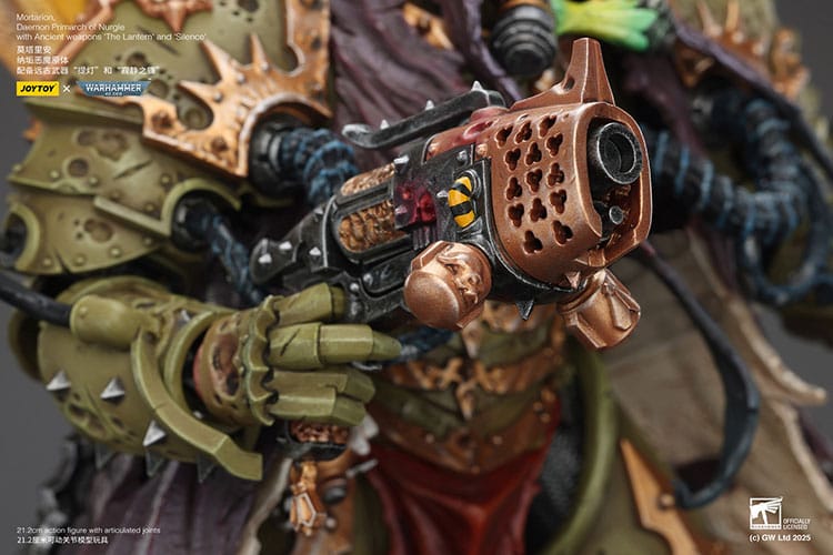 Warhammer 40k Figura 1/18 Mortarion Daemon Primarch of Nurgle with Ancient weapons The Lantern and Silence 21 cm - Z POP Toys
