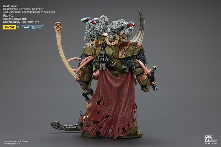 Warhammer 40k Figura 1/18 Death Guard Deathshroud Terminator Championwith Manreaper and Plaguespurter Gauntlets 14 cm - Z POP Toys