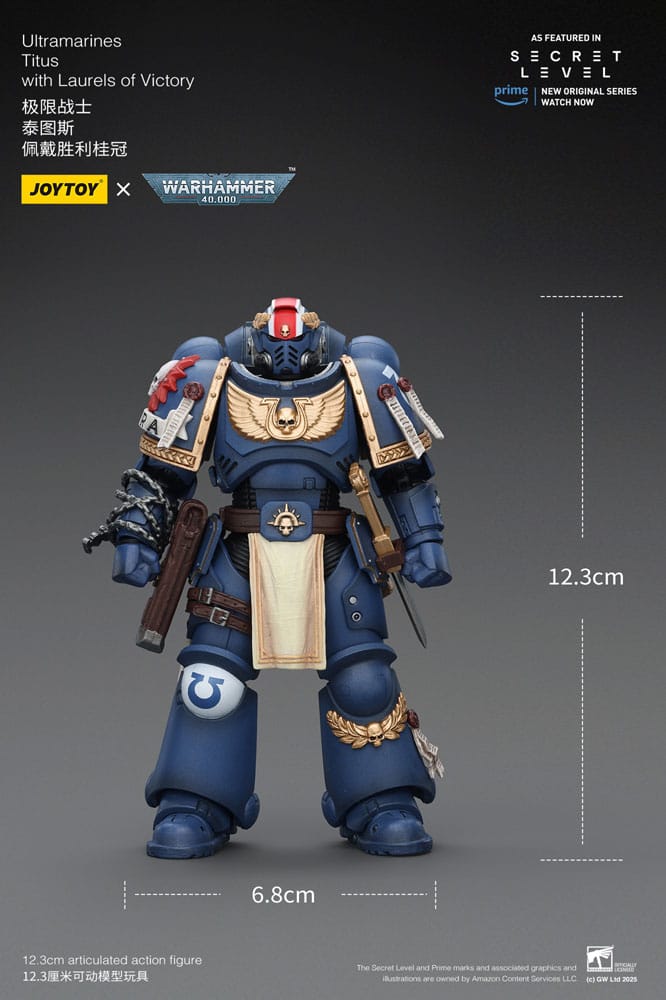 Warhammer 40,000 Figura Ultramarines Titus with Laurels of Victory 13 cm - Z POP Toys