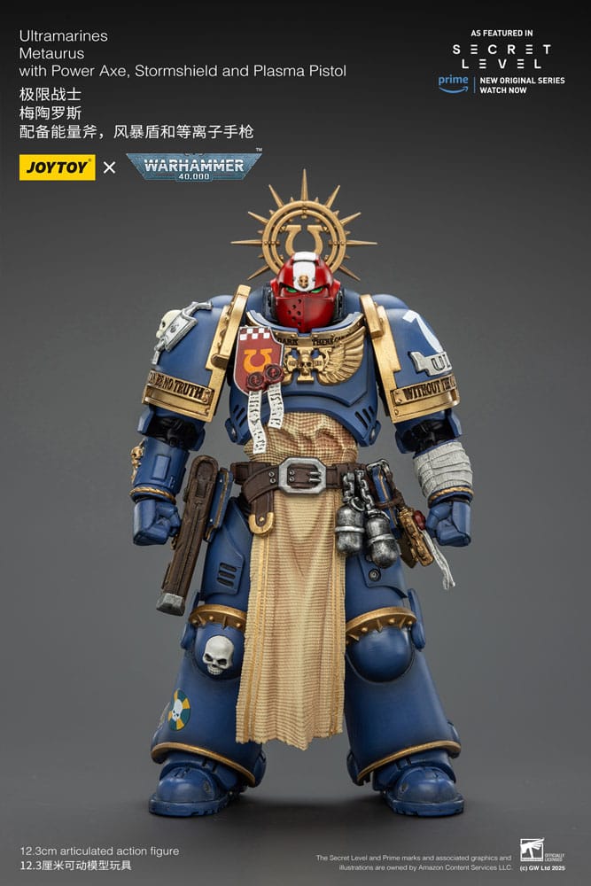 Warhammer 40,000 Figura Ultramarines Metaurus with Power Axe, Stormshield and Plasma Pistol 13 cm - Z POP Toys