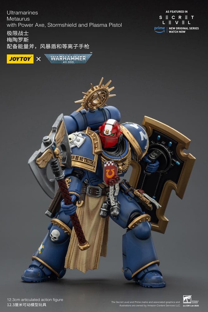 Warhammer 40,000 Figura Ultramarines Metaurus with Power Axe, Stormshield and Plasma Pistol 13 cm - Z POP Toys