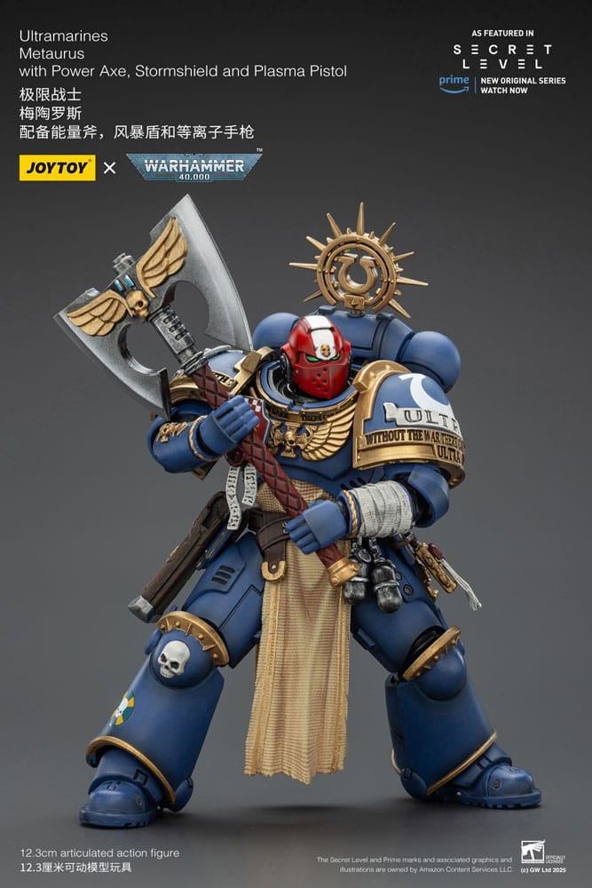Warhammer 40,000 Figura Ultramarines Metaurus with Power Axe, Stormshield and Plasma Pistol 13 cm - Z POP Toys