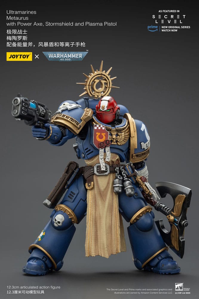 Warhammer 40,000 Figura Ultramarines Metaurus with Power Axe, Stormshield and Plasma Pistol 13 cm - Z POP Toys