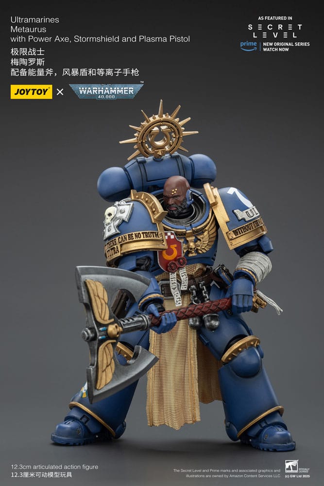 Warhammer 40,000 Figura Ultramarines Metaurus with Power Axe, Stormshield and Plasma Pistol 13 cm - Z POP Toys