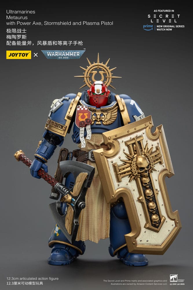 Warhammer 40,000 Figura Ultramarines Metaurus with Power Axe, Stormshield and Plasma Pistol 13 cm - Z POP Toys