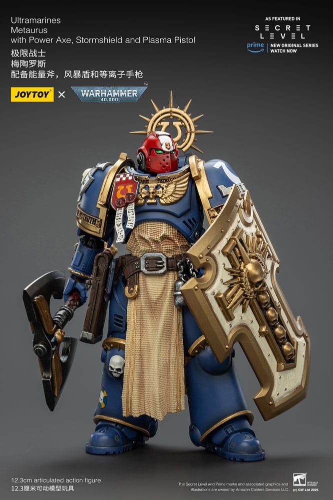 Warhammer 40,000 Figura Ultramarines Metaurus with Power Axe, Stormshield and Plasma Pistol 13 cm - Z POP Toys