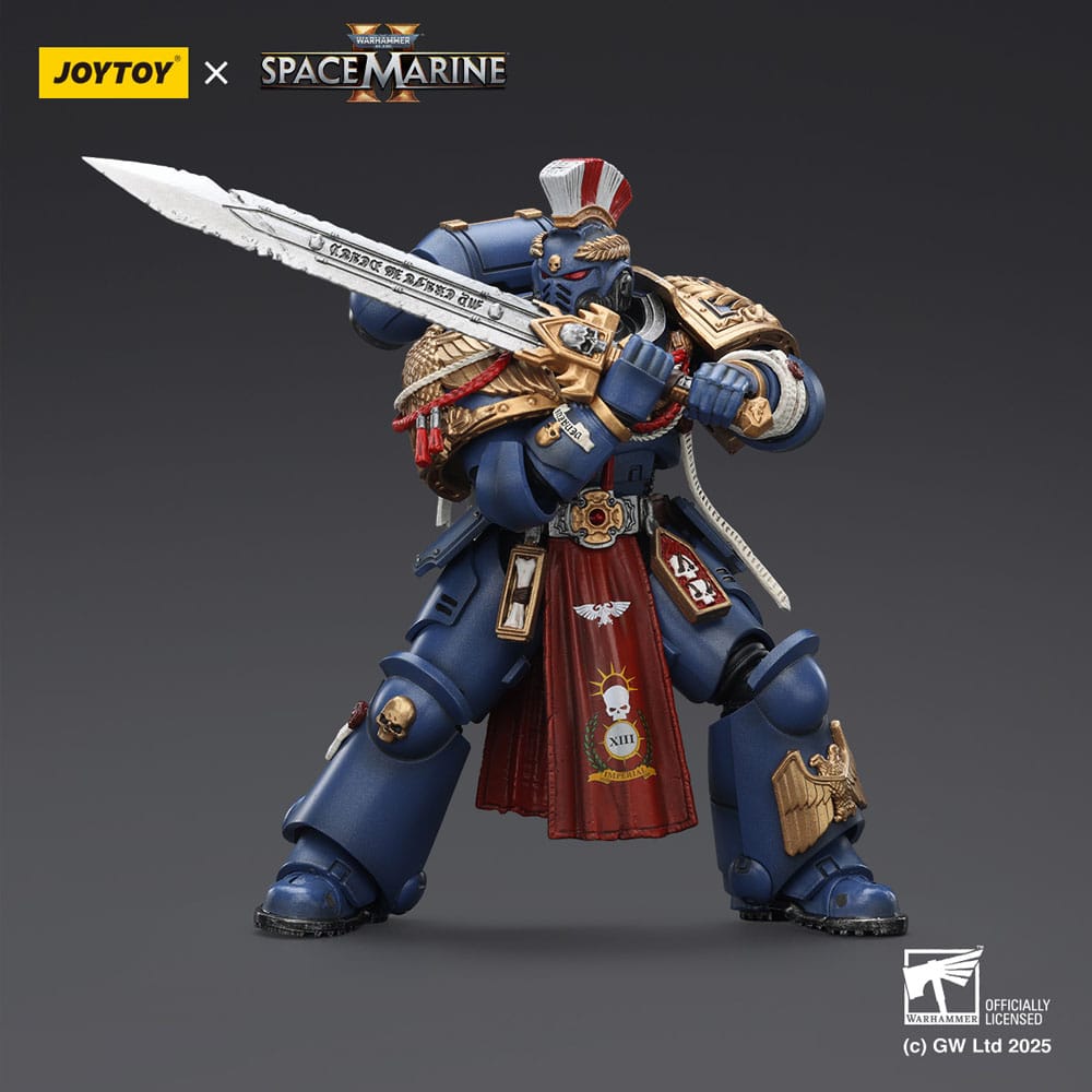 Warhammer 40,000: Space Marine 2 Figura Ultramarines Relic Primus Armourwith Plasma Pistol and Combat Blade 13 cm - Z POP Toys