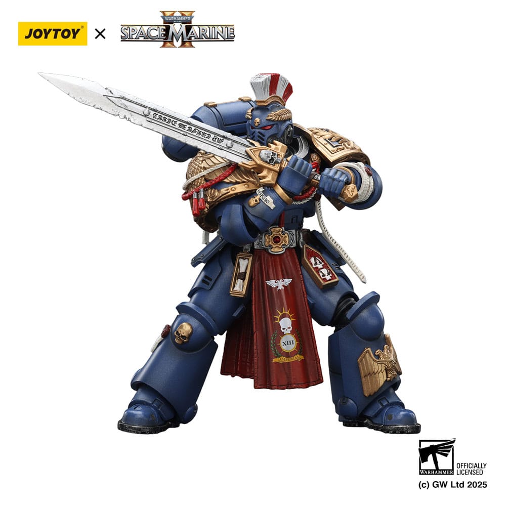 Warhammer 40,000: Space Marine 2 Figura Ultramarines Relic Primus Armourwith Plasma Pistol and Combat Blade 13 cm - Z POP Toys