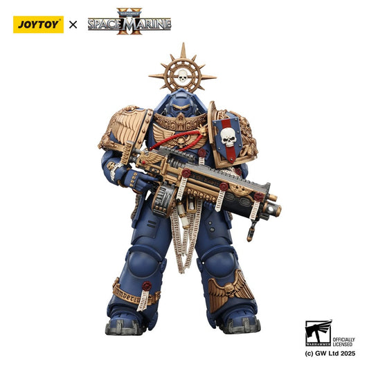 Warhammer 40,000: Space Marine 2 Figura Ultramarines Heavy Relic Primus Armor with Heavy Relic Bolt Rifle 13 cm - Z POP Toys
