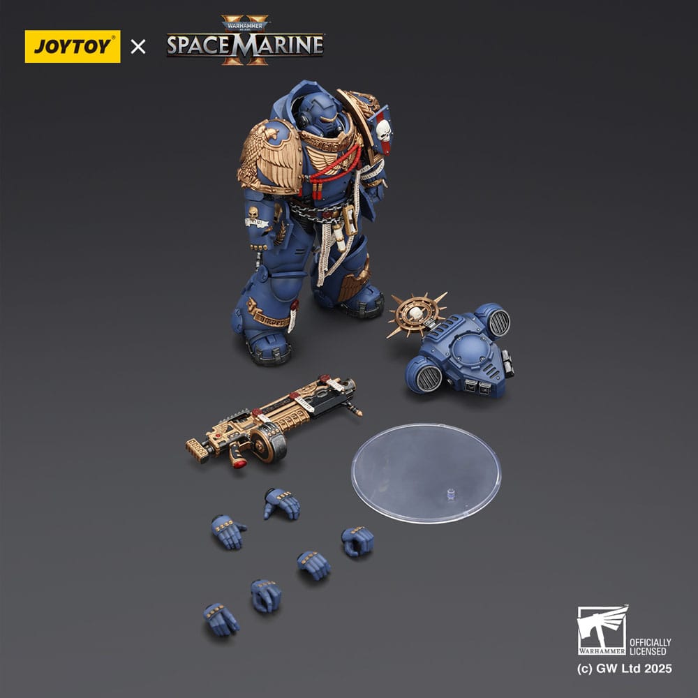 Warhammer 40,000: Space Marine 2 Figura Ultramarines Heavy Relic Primus Armor with Heavy Relic Bolt Rifle 13 cm - Z POP Toys