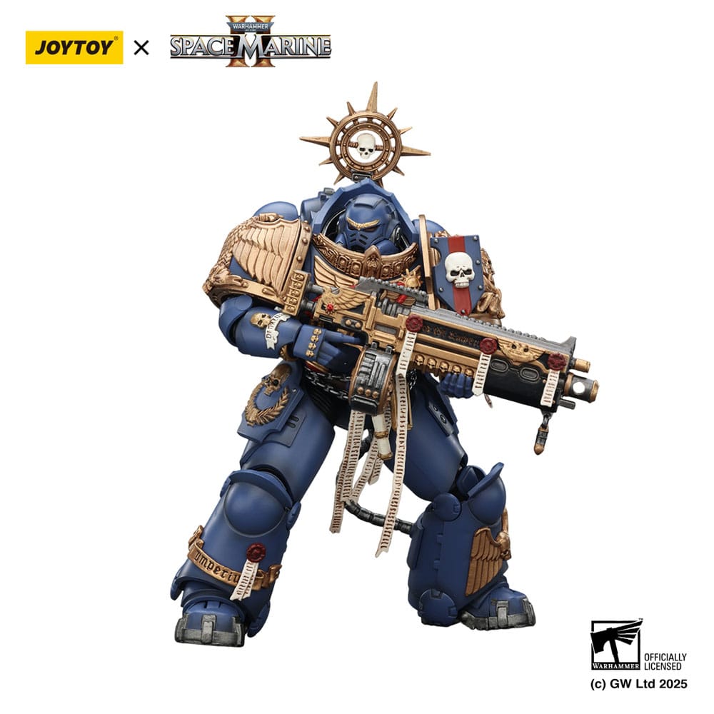 Warhammer 40,000: Space Marine 2 Figura Ultramarines Heavy Relic Primus Armor with Heavy Relic Bolt Rifle 13 cm - Z POP Toys