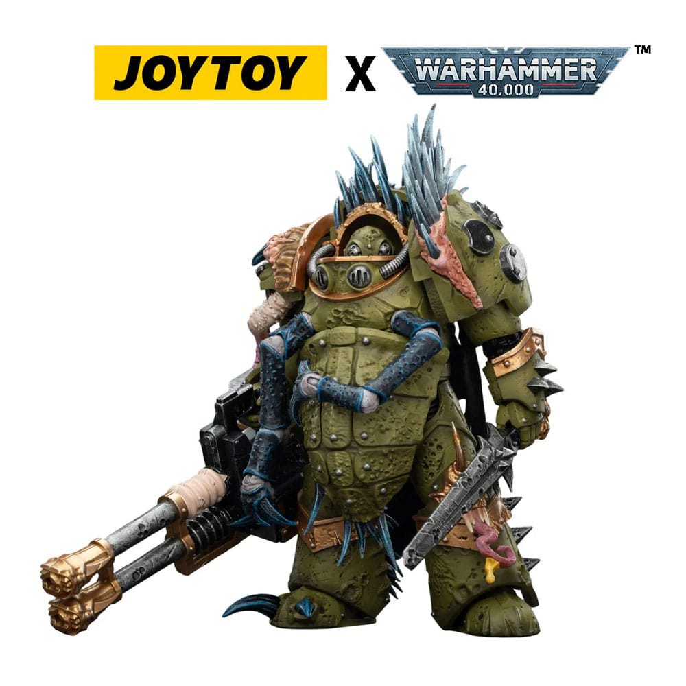 Warhammer 40,000 Figura Death Guard Blightlord Terminator 1 with Reaper Autocannon and Bubotic Blades 14 cm - Z POP Toys