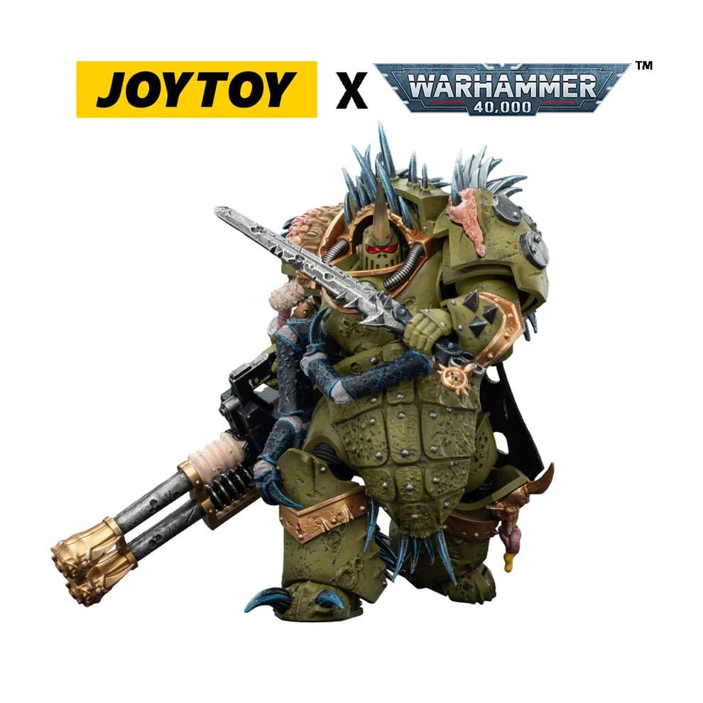 Warhammer 40,000 Figura Death Guard Blightlord Terminator 1 with Reaper Autocannon and Bubotic Blades 14 cm - Z POP Toys