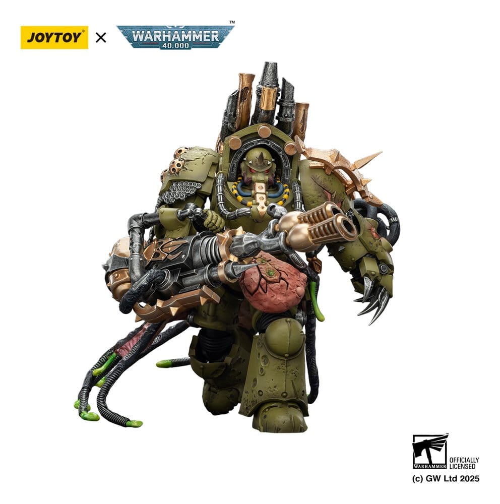 Warhammer 40,000 Figura Death Guard Lord of Virulence with Power Fist and Twin Plague Spewer 14 cm