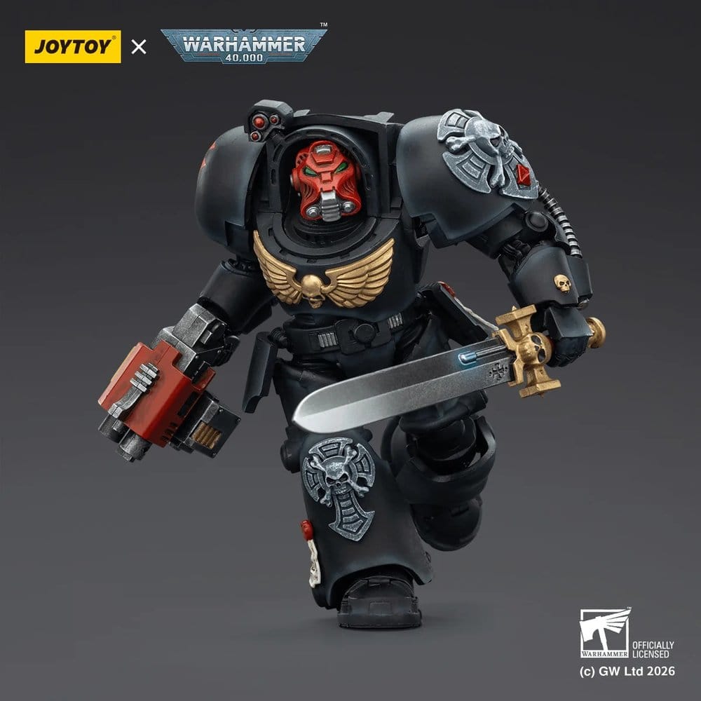 Warhammer 40,000 Figura Black Templars Terminator 1 with Power Sword and Storm Bolter 14 cm