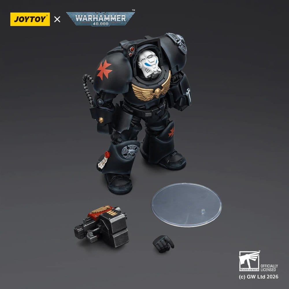 Warhammer 40,000 Figura Black Templars Terminator 2 with Power Fist and Storm Bolter 14 cm