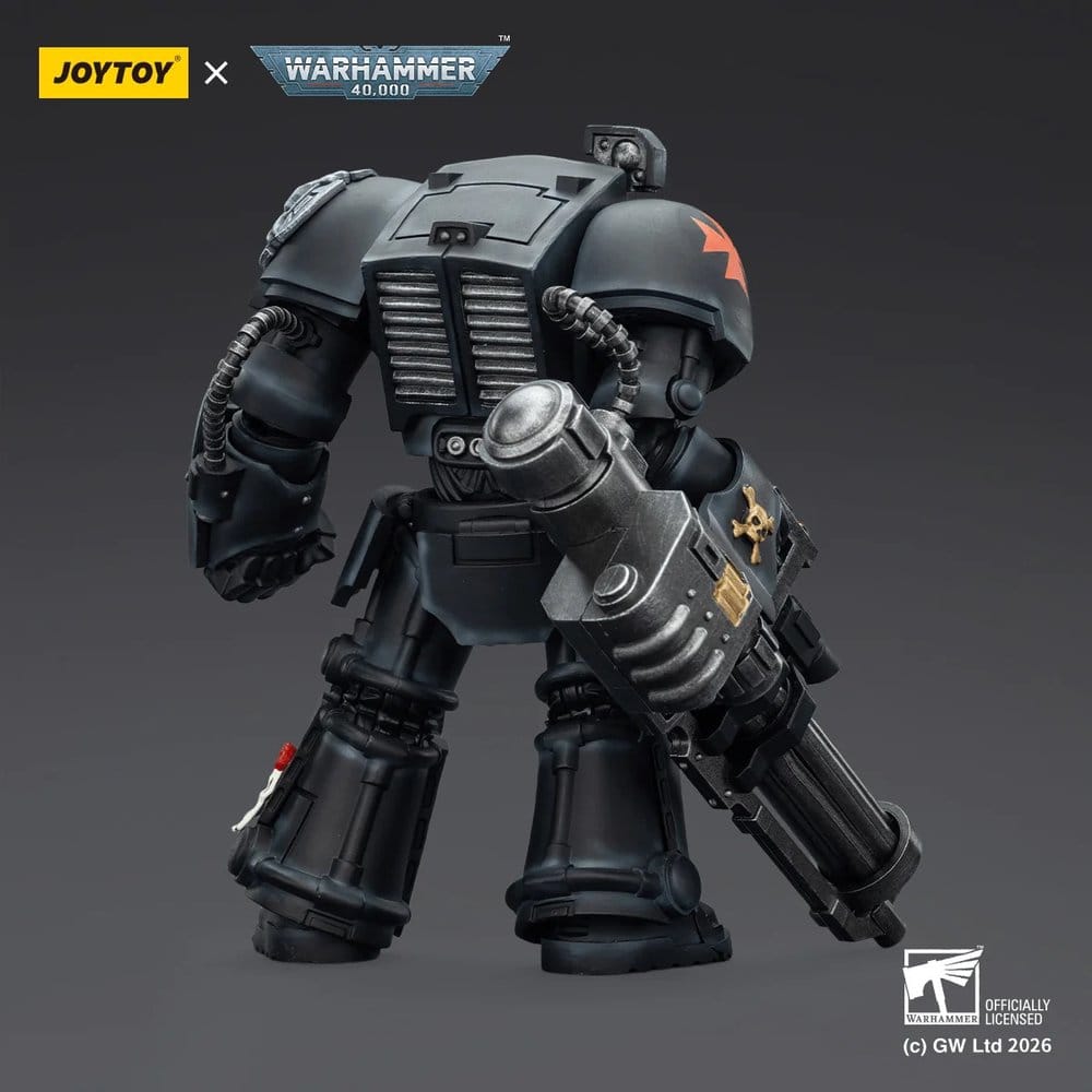 Warhammer 40,000 Figura Black Templars Terminator 3 with Power Fist and Assault Cannon 14 cm