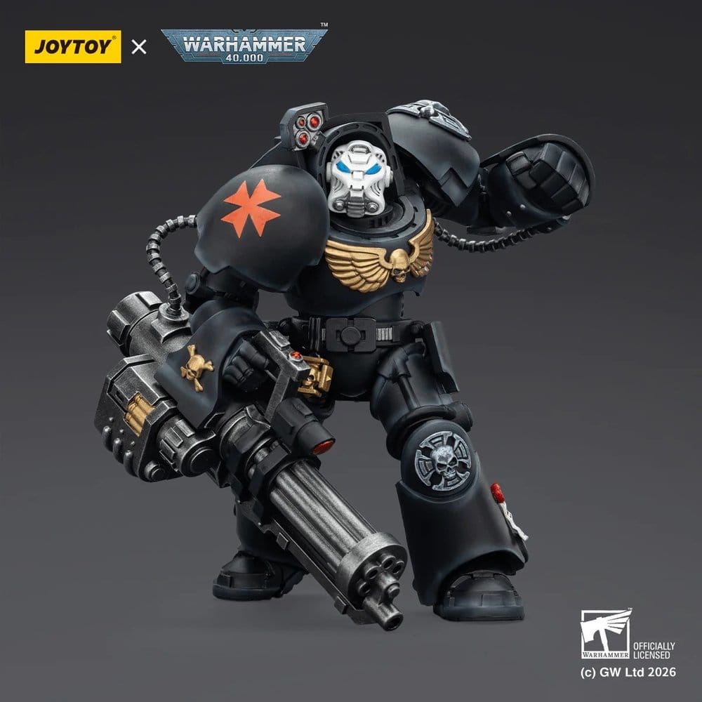 Warhammer 40,000 Figura Black Templars Terminator 3 with Power Fist and Assault Cannon 14 cm