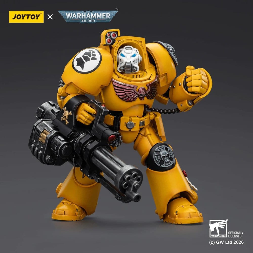 Warhammer 40,000 Figura Imperial Fists Terminator 3 with Power Fist and Assault Cannon 14 cm