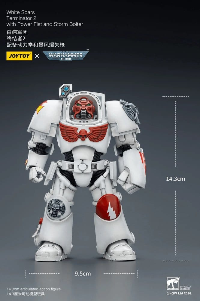 Warhammer 40,000 Figura White Scars Terminator 2 with Power Fist and Storm Bolter 14 cm