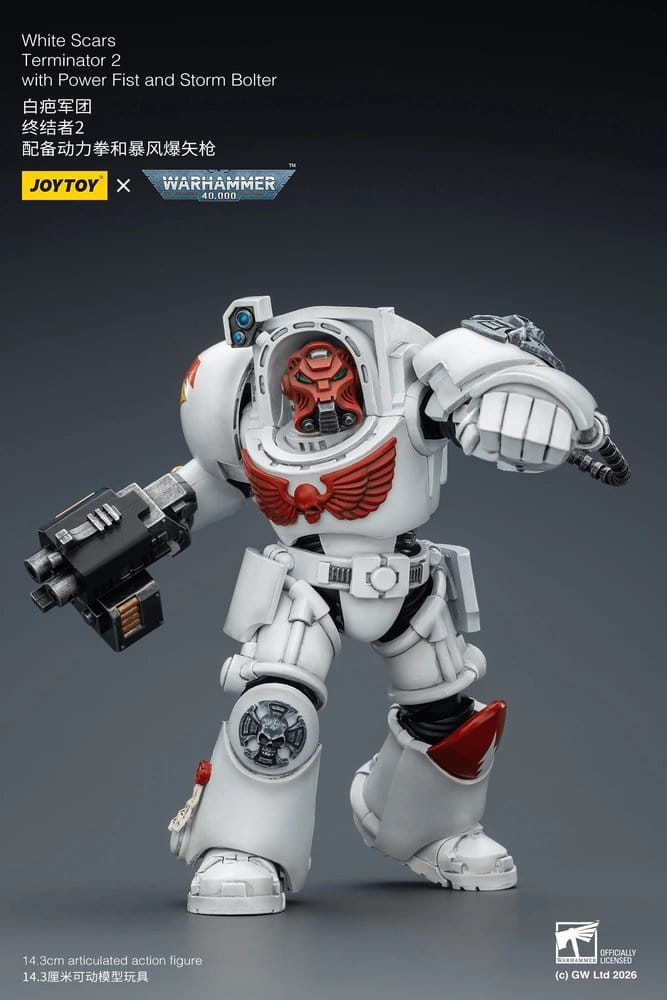 Warhammer 40,000 Figura White Scars Terminator 2 with Power Fist and Storm Bolter 14 cm