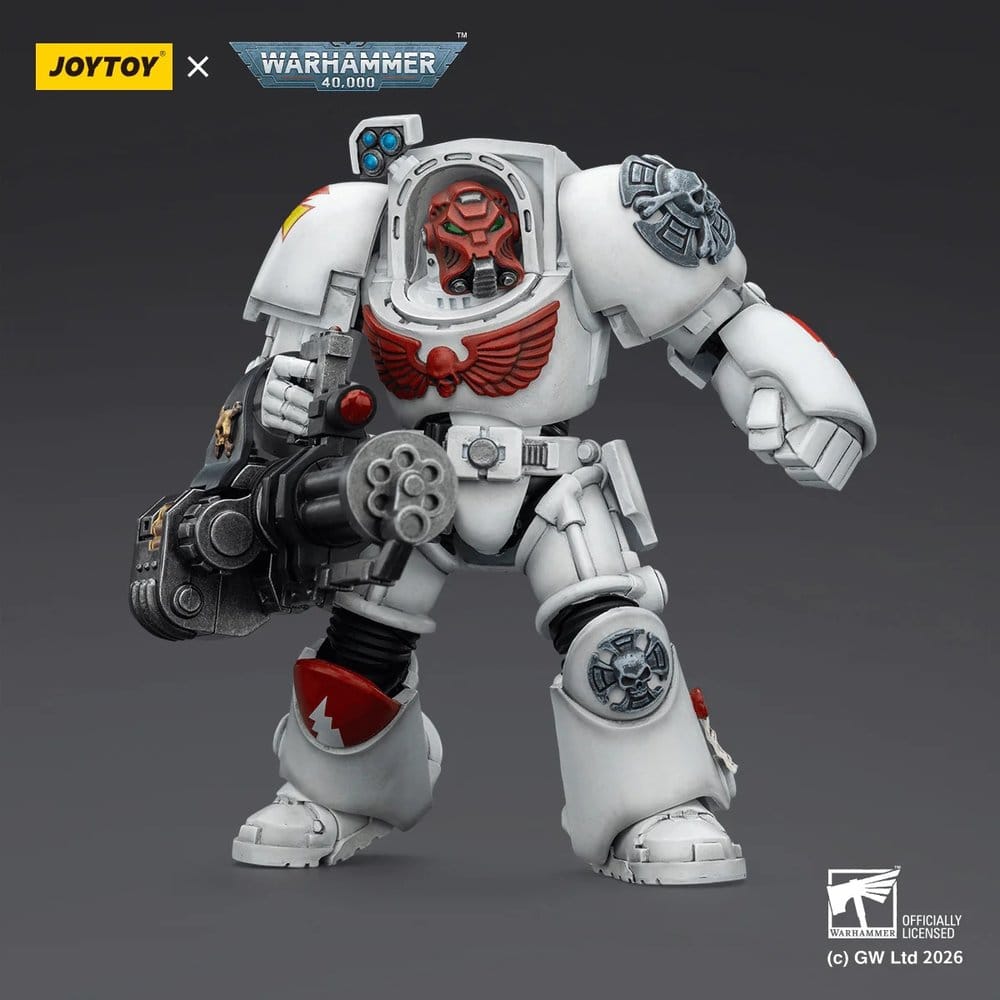Warhammer 40,000 Figura White Scars Terminator 3 with Power Fist and Assault Cannon 14 cm