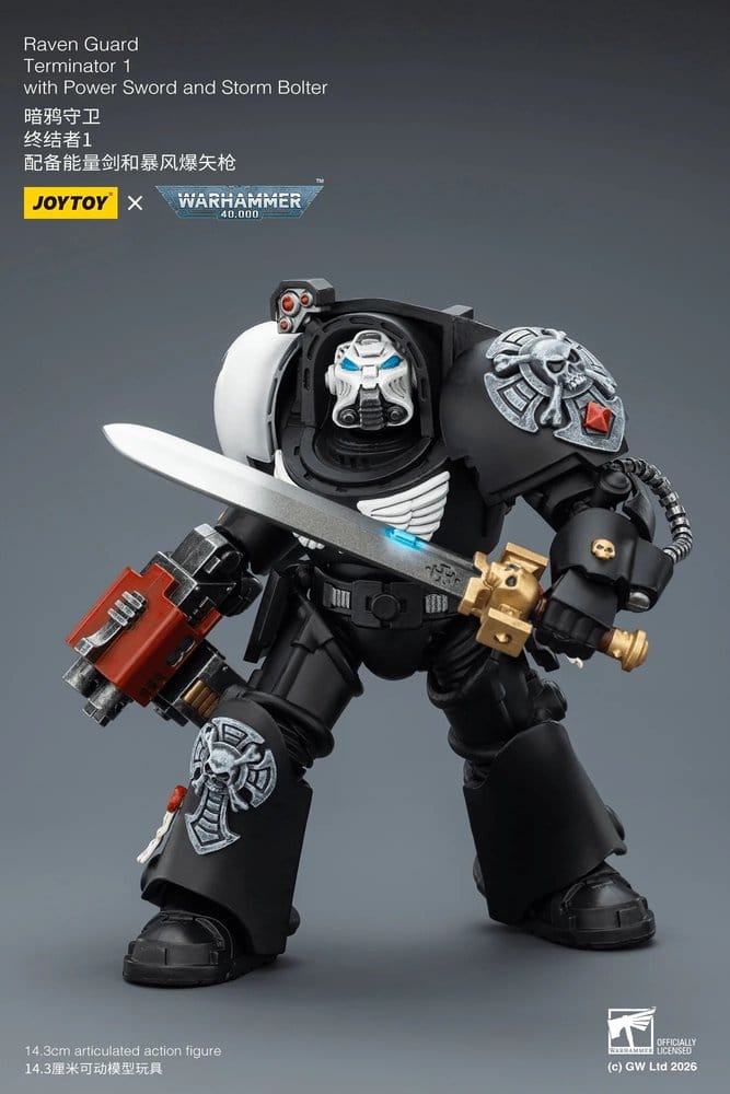 Warhammer 40,000 Figura Raven Guard Terminator 1 with Power Sword and Storm Bolter 14 cm