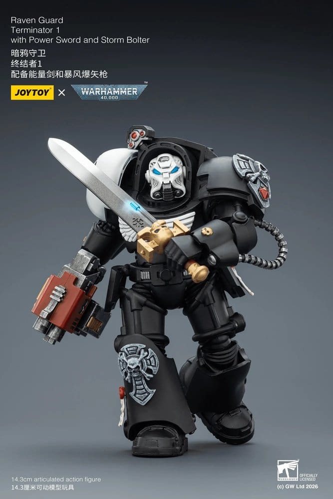 Warhammer 40,000 Figura Raven Guard Terminator 1 with Power Sword and Storm Bolter 14 cm