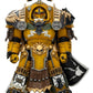 Warhammer Imperial Fists Figura Legion Praetor in Tartaros Terminator Armourwith Power Sword and Vigil Storm Shield 14 cm