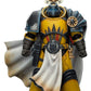 Warhammer Imperial Fists Figura Librarian Consulwith Force Axe and Bolt Pistol 12 cm