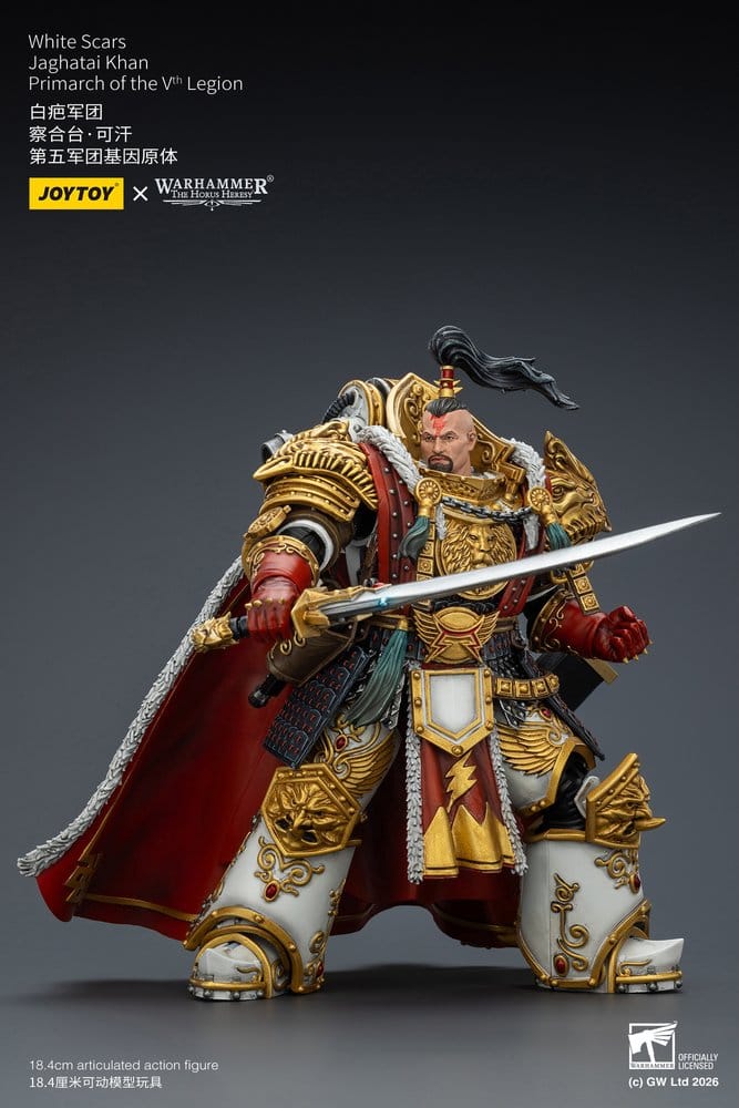 Warhammer The Horus Heresy Figura White Scars Jaghatai Khan Primarch of the Vth Legion 19 cm
