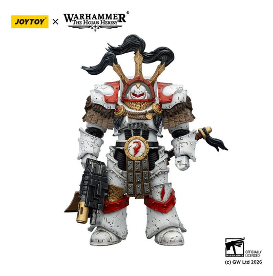 Warhammer 40,000 Figura White Scars Legion Praetor in Cataphractii Terminator Armour with Cyber Hawk Chogorian sword and combi-melta 14 cm