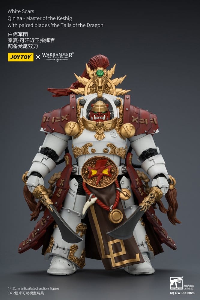 Warhammer The Horus Heresy Figura White Scars Qin Xa - Master of the Keshig 14 cm