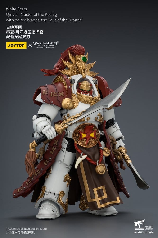 Warhammer The Horus Heresy Figura White Scars Qin Xa - Master of the Keshig 14 cm