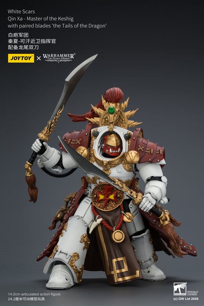 Warhammer The Horus Heresy Figura White Scars Qin Xa - Master of the Keshig 14 cm