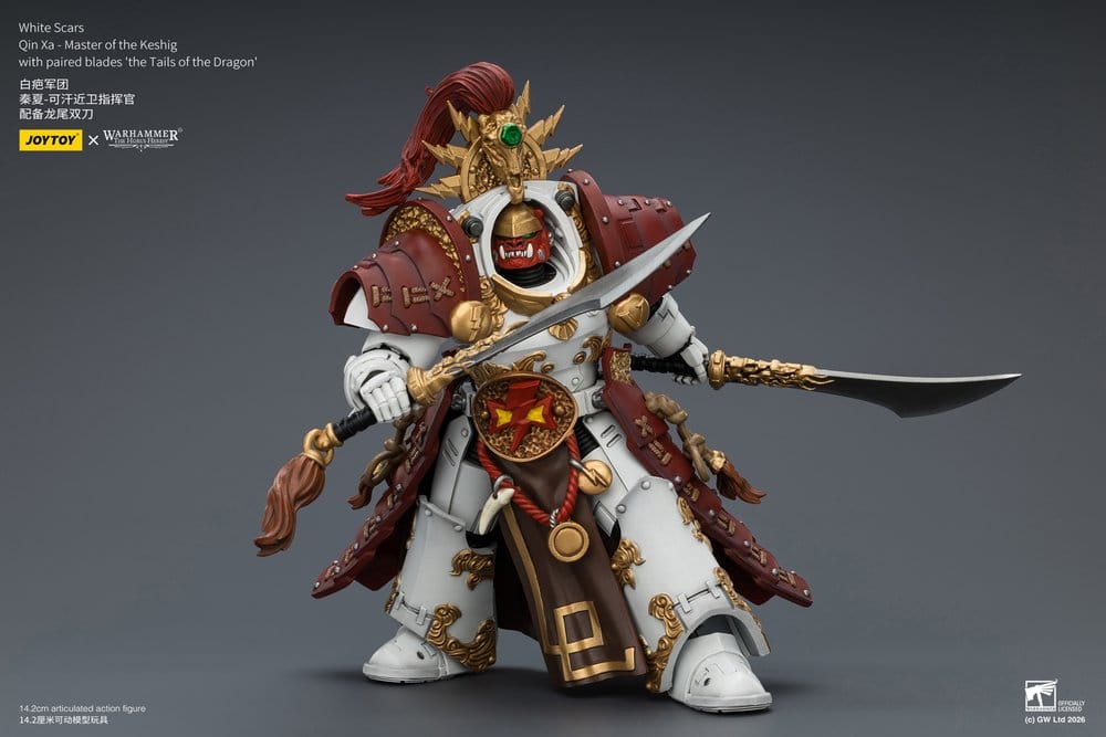 Warhammer The Horus Heresy Figura White Scars Qin Xa - Master of the Keshig 14 cm