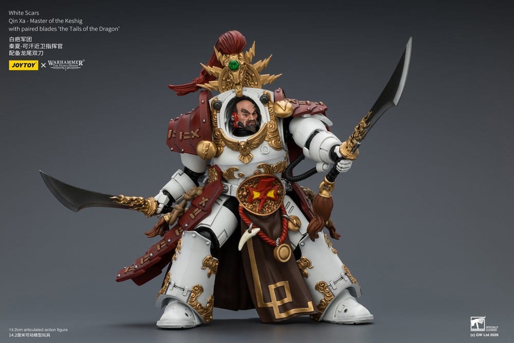 Warhammer The Horus Heresy Figura White Scars Qin Xa - Master of the Keshig 14 cm