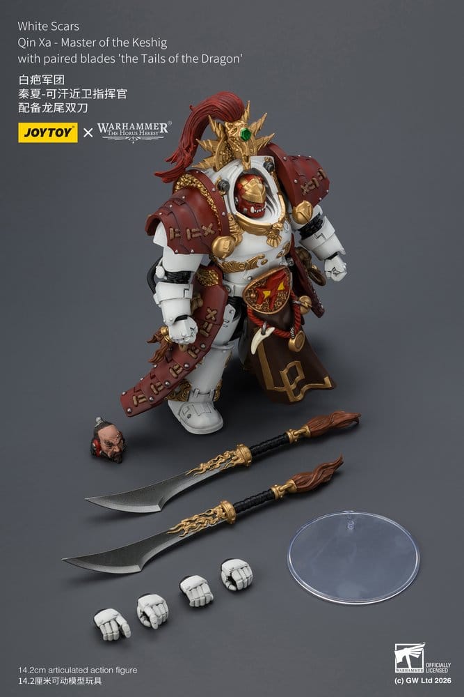Warhammer The Horus Heresy Figura White Scars Qin Xa - Master of the Keshig 14 cm