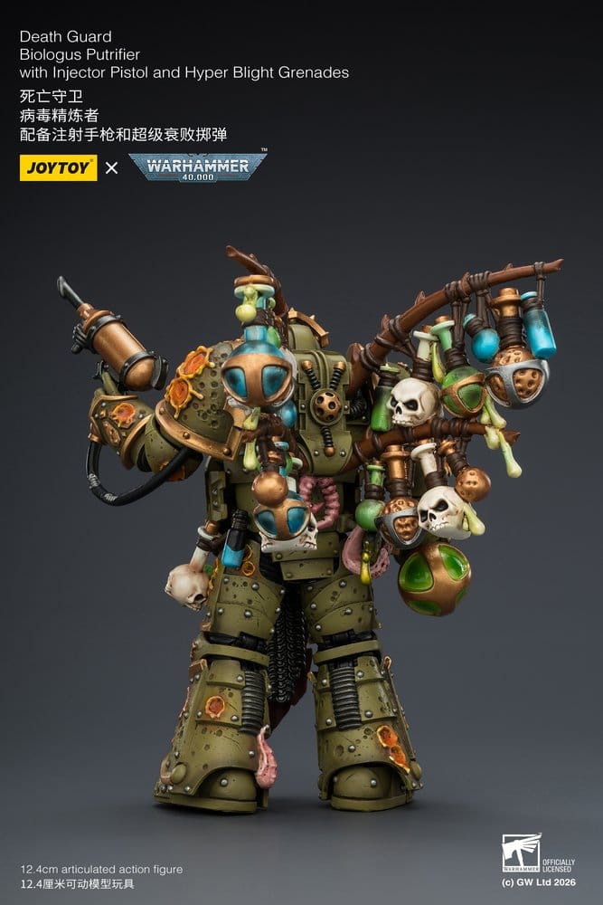 Warhammer 40,000 Figura Death Guard Biologus Putrifier 12 cm