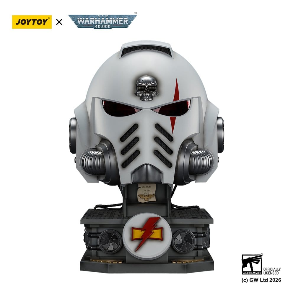 Warhammer 40,000 Casco con Soporte de Exhibición White Scars MkX 44 cm