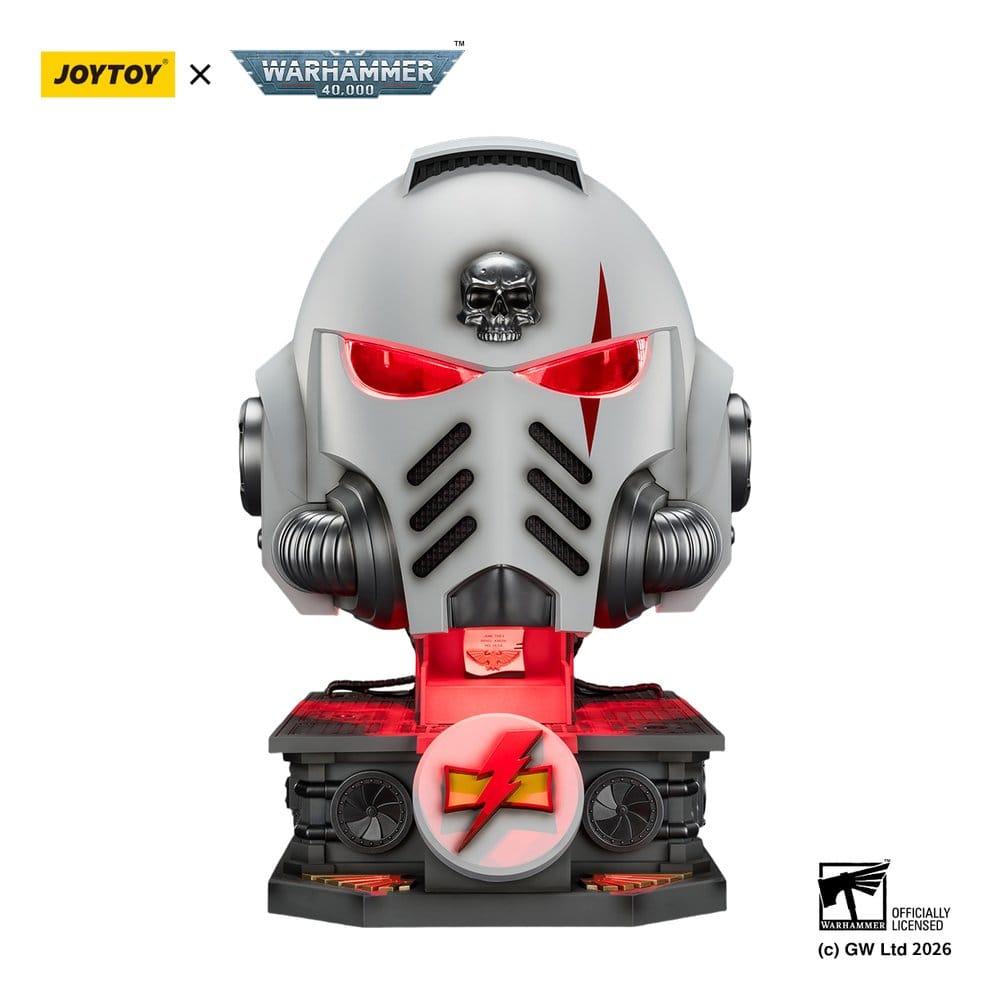Warhammer 40,000 Casco con Soporte de Exhibición White Scars MkX 44 cm