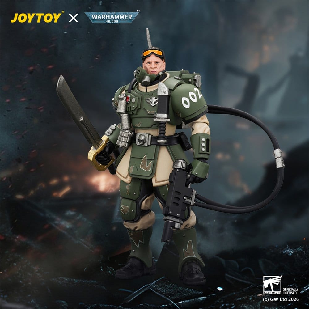 Warhammer Figura Astra Militarum Kasrkin 7 with Hot-shot Laspistol and Power Sword