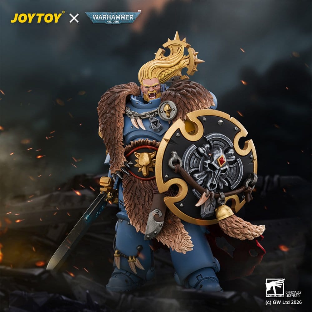 Space Marine Figura Space Wolves Wolf Guard Battle Leader 12 cm