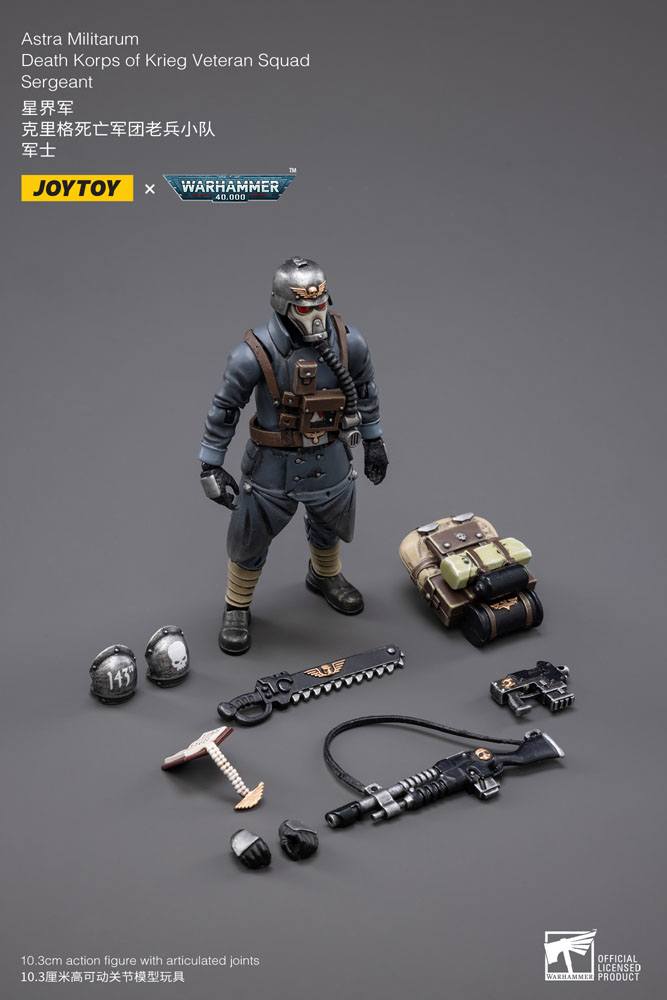 Warhammer 40k Figura 1/18 Death Korps of Krieg Veteran Squad Sergeant 10 cm
