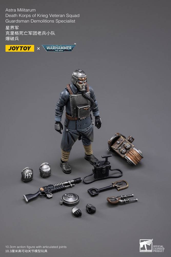 Warhammer 40k Figura 1/18 Death Korps of Krieg Veteran Squad Guardsman Demolitions Specialist 10 cm