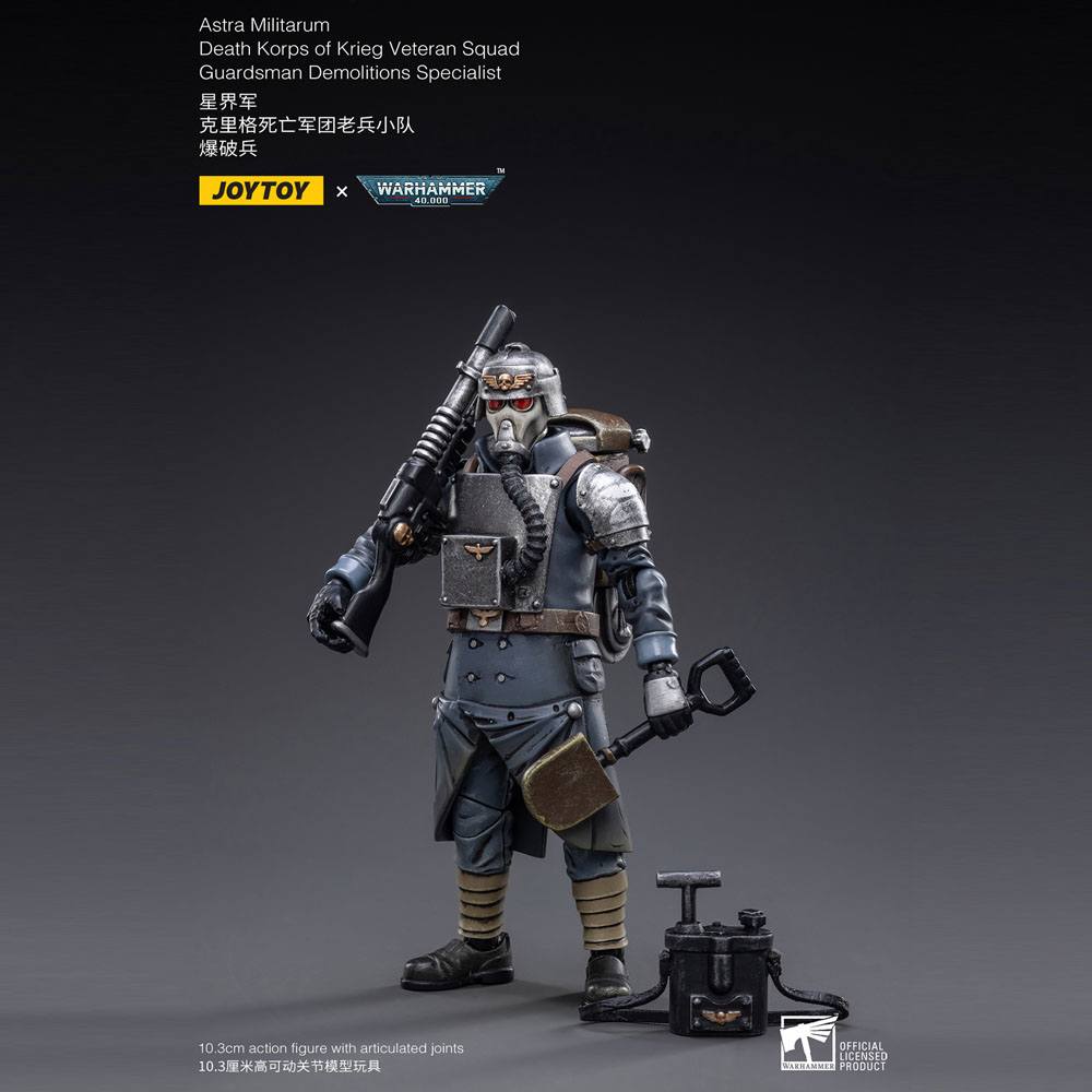 Warhammer 40k Figura 1/18 Death Korps of Krieg Veteran Squad Guardsman Demolitions Specialist 10 cm
